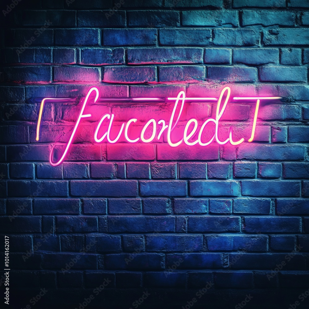 Motivational quote in glowing neon letters against a brick wall, perfect for a vibrant and urban Facebook image. Motivational quote in glowing neon letters against a brick wall, perfect for a vibrant and urban Facebook image.