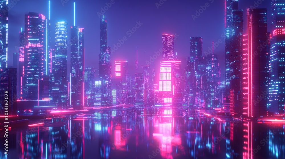 Motivational quote in neon lights with a futuristic city background, combining modern tech and urban energy. Motivational quote in neon lights with a futuristic city background, combining modern tech and urban energy.