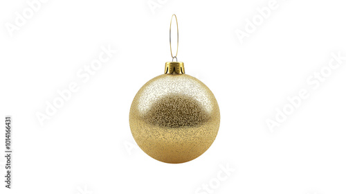 A gold ornament hanging from a string