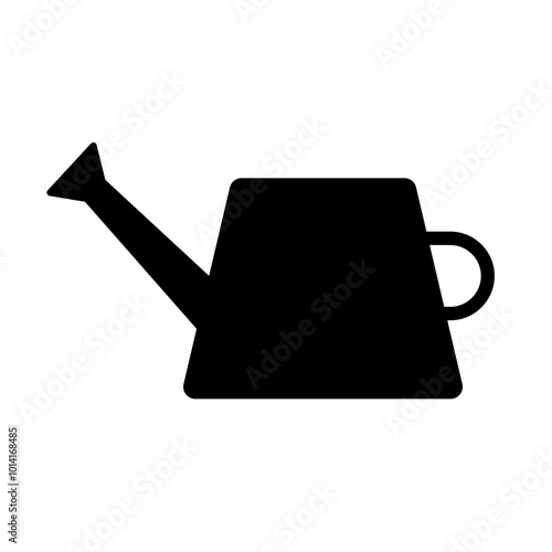 Simple watering can silhouette icon. Vector.