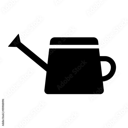 Watering can silhouette icon. Watering pot silhouette icon. Vector.