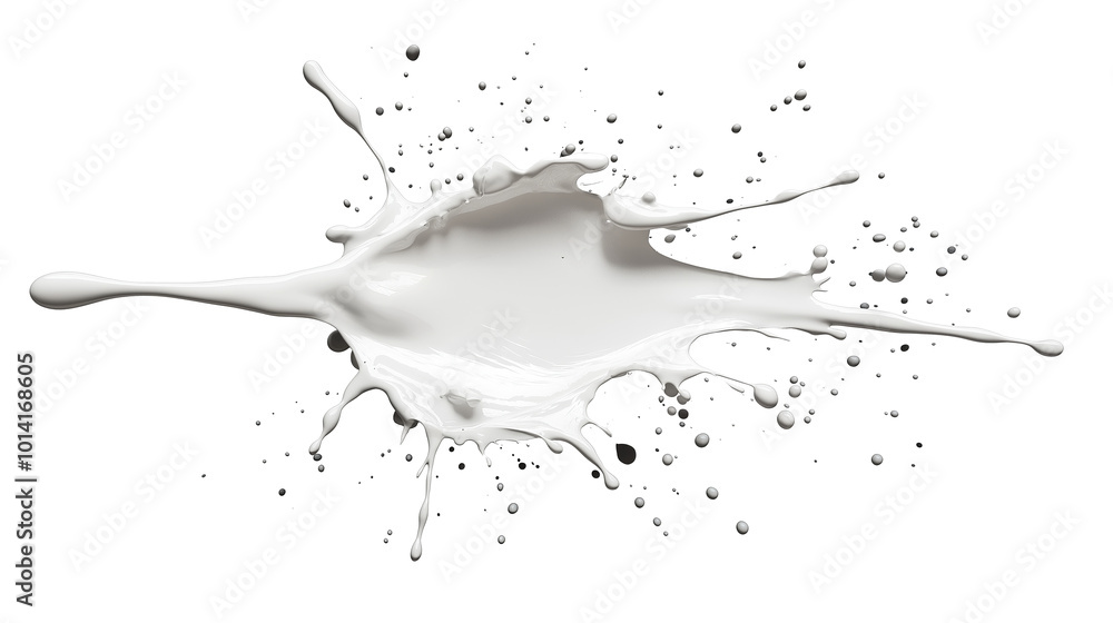 A white splash of milk on a white background A white splash of milk on a white background