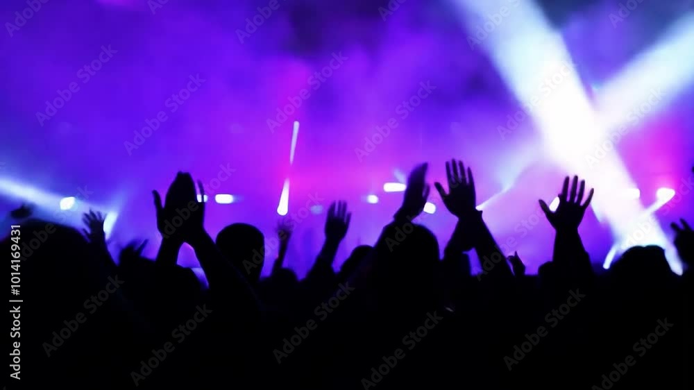 Crowd cheering and applauding during live music show Crowd cheering and applauding during live music show