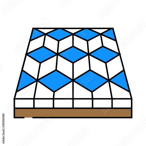 mosaic floor line icon vector. mosaic floor sign. isolated symbol illustration