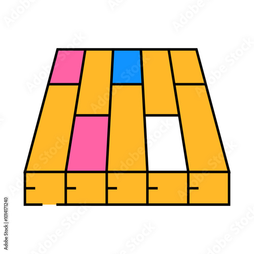 batten floor line icon vector. batten floor sign. isolated symbol illustration