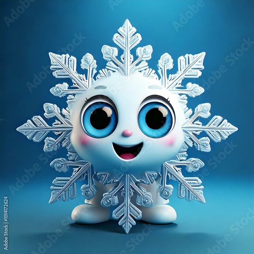 Cute Cartoon Snowflake Weat...