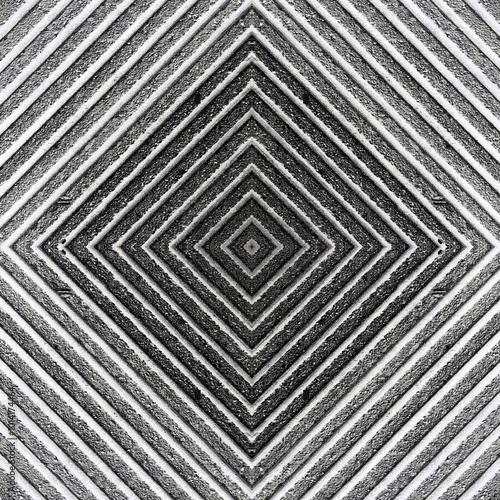 grey background, centered rhombus diamond lines pattern