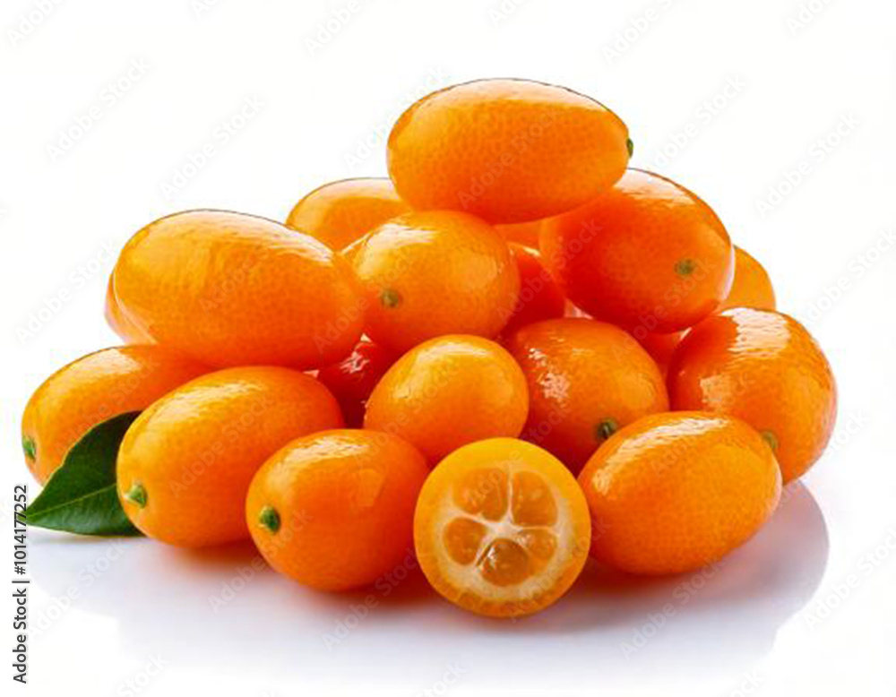 kumquats isolated on white background. kumquats isolated on white background.