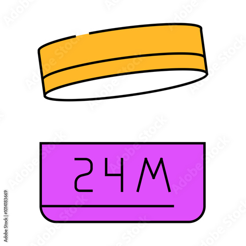 24m period after opening package line icon vector. 24m period after opening package sign. isolated symbol illustration