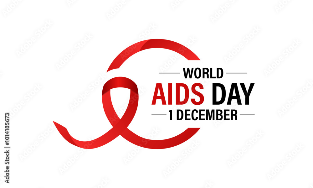 World AIDS Day Awareness vector background design. Realistic red ribbon. Support people. eps 10. World AIDS Day Awareness vector background design. Realistic red ribbon. Support people. eps 10.