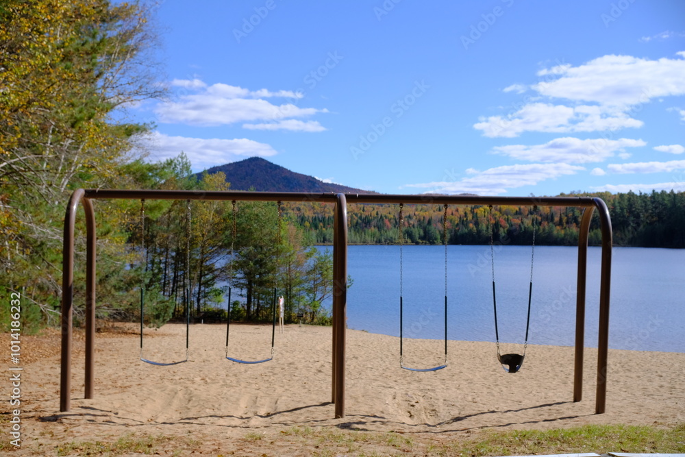 swing set on the beach swing set on the beach