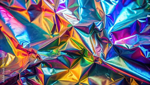 Bright multicolor holographic foil background, shiny, holographic, motion, vibrant, symmetrical, modern, iridescent, glossy, reflective, foil, multicolor, design, background, trendy