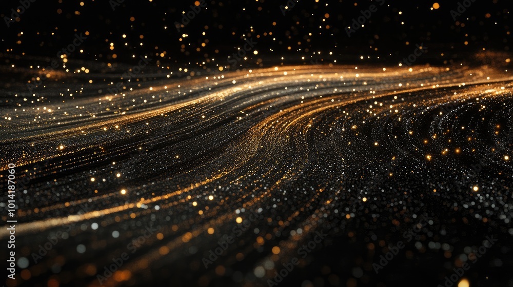 Obraz premium Abstract background with glowing lines and particles.