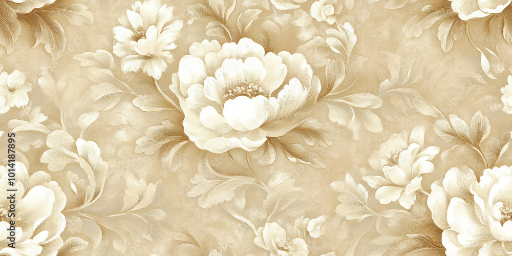 custom made wallpaper toronto digitalRetro style floral texture art background