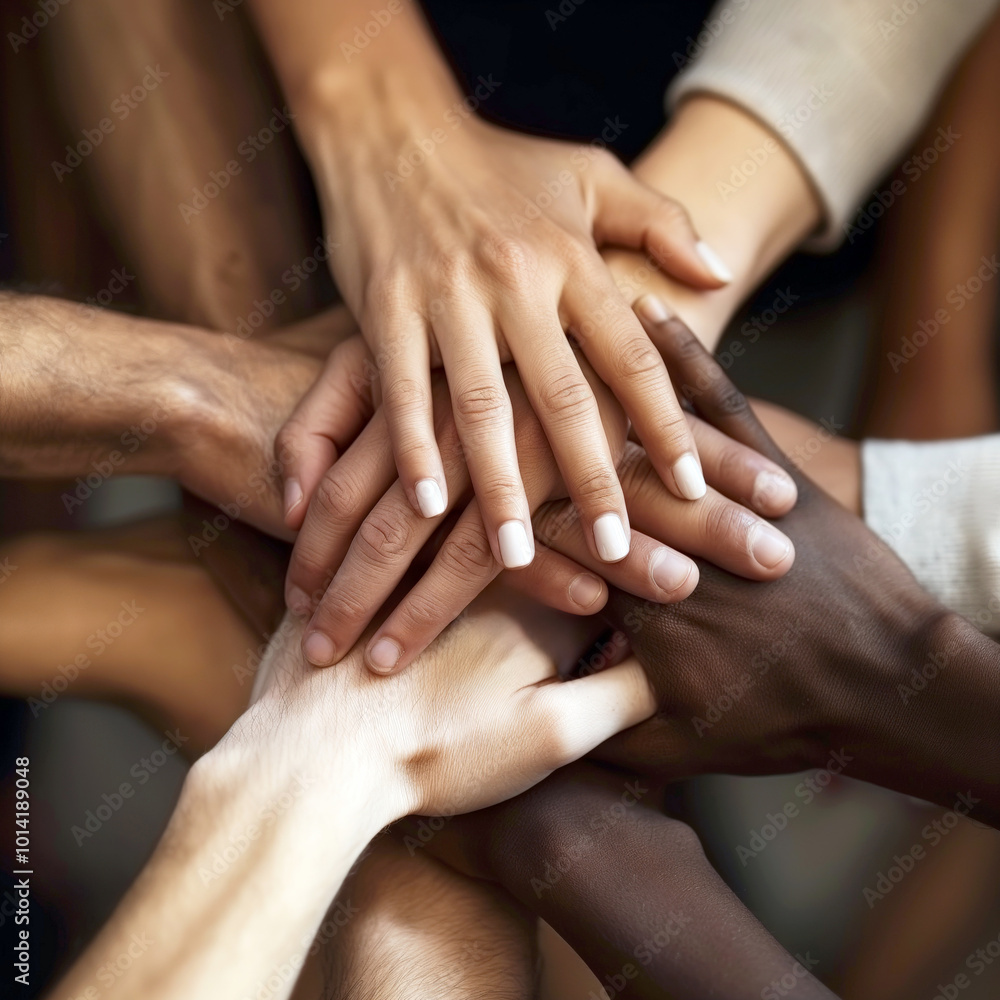 Hands gathering connection showing diverse unity touching gesture human community teamwork support unity gesture. AI generated Hands gathering connection showing diverse unity touching gesture human community teamwork support unity gesture. AI generated