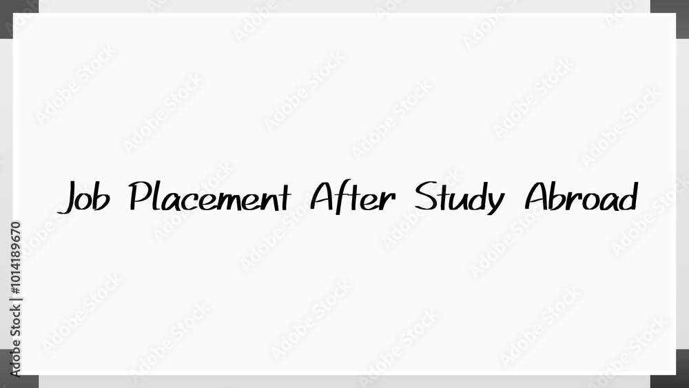 Job Placement After Study Abroad のホワイトボード風イラスト Job Placement After Study Abroad のホワイトボード風イラスト