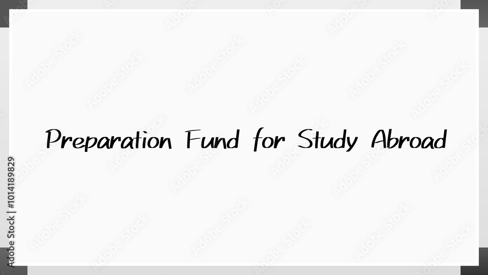Preparation Fund for Study Abroad のホワイトボード風イラスト Preparation Fund for Study Abroad のホワイトボード風イラスト