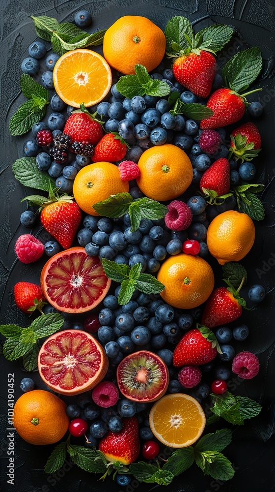Vibrant Fruit Still Life: A Feast for the Senses Vibrant Fruit Still Life: A Feast for the Senses