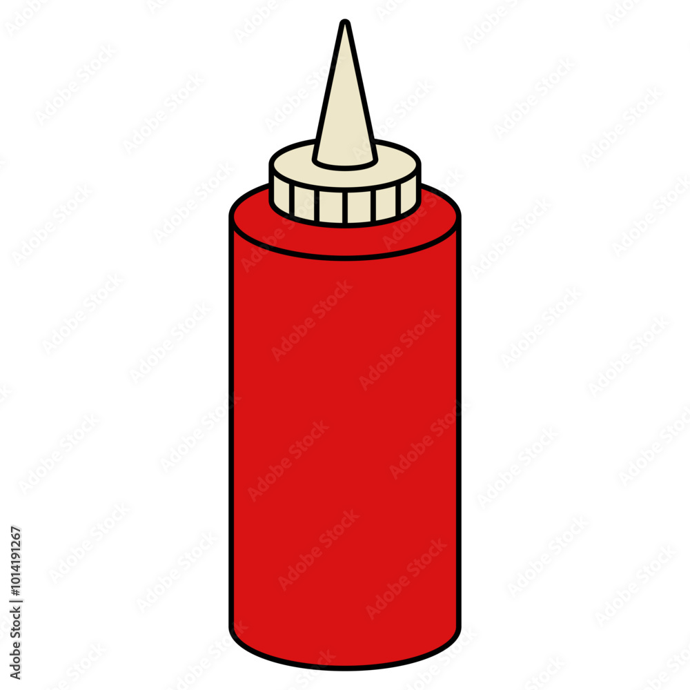 illustration of a bottle of ketchup illustration of a bottle of ketchup