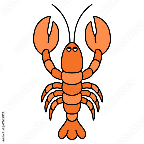 lobster cartoon illustration