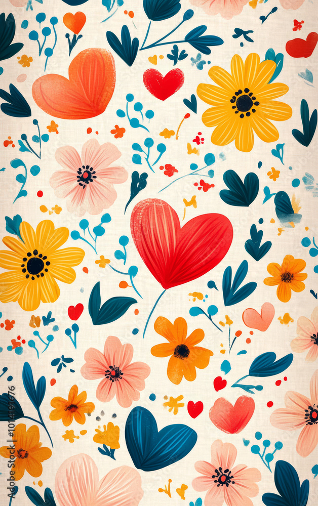 Retro style floral texture art background Retro style floral texture art background