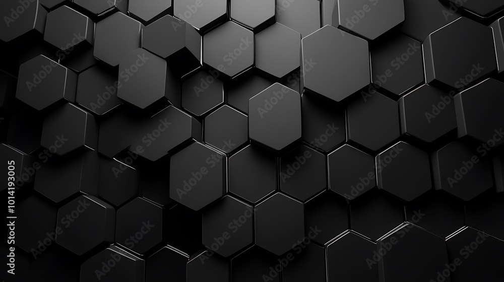 Abstract Black Hexagon Pattern Abstract Black Hexagon Pattern