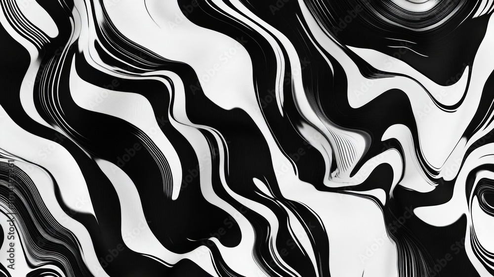 Abstract black and white swirling pattern, modern art background. Creative design and texture concept Abstract black and white swirling pattern, modern art background. Creative design and texture concept