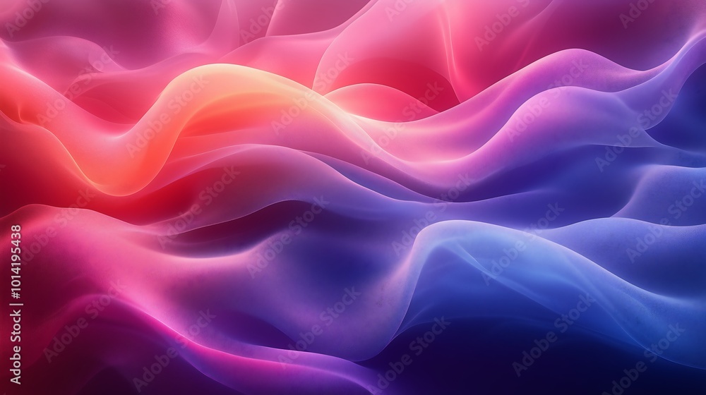 Abstract background with vibrant pink, orange, and blue flowing lines. Abstract background with vibrant pink, orange, and blue flowing lines.