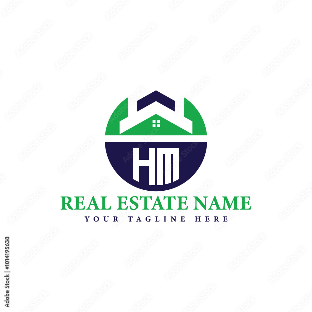 Fototapeta premium Real Estate Company Logo with House Icon