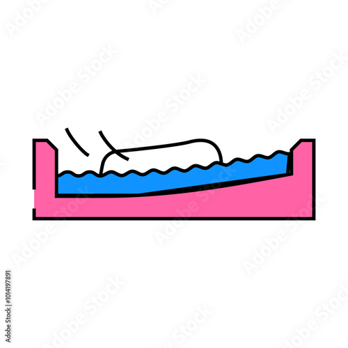 flow board water sport line icon vector. flow board water sport sign. isolated symbol illustration