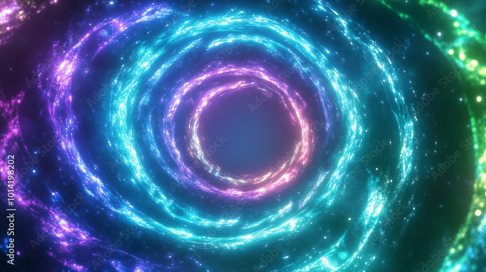 Glowing Spiral Vortex in Space Glowing Spiral Vortex in Space