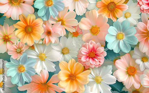 Retro style floral texture art background