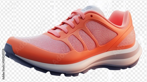 PNG running shoe collection of 3D icons and objects, minimal cartoon style on clear, white background, isolate