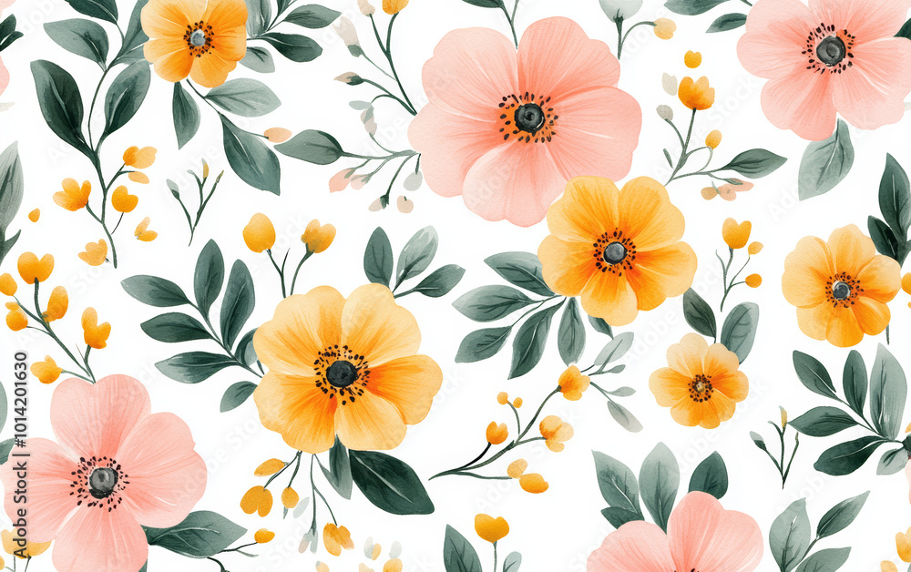 Retro style floral texture art background Retro style floral texture art background