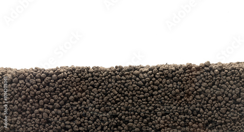 Billede på lærred Granular aquarium soil texture background with copy space.