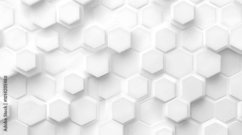 Abstract white hexagon pattern background. Abstract white hexagon pattern background.