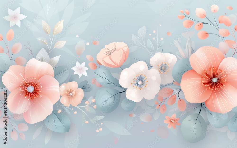 Retro style floral texture art background Retro style floral texture art background