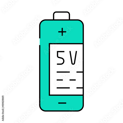 sv battery line icon vector. sv battery sign. isolated symbol illustration