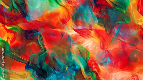 Wallpaper Mural Abstract Colorful Swirls and Strokes of Paint Torontodigital.ca