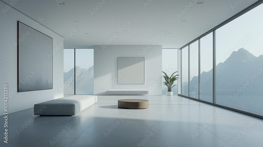 Modern Minimalism, a sleek, minimalist house design with clean lines and open spaces, with copy space, World Architecture Day Modern Minimalism, a sleek, minimalist house design with clean lines and open spaces, with copy space, World Architecture Day