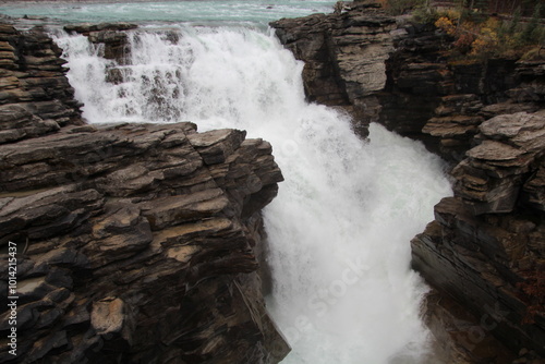 October On The Athabasca Falls, Jasper National Park, Alberta photo