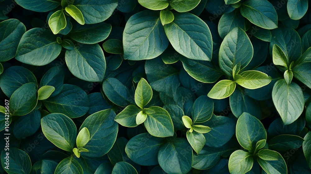 Lush green leaves arranged in a dense pattern, creating a natural, vibrant background. Lush green leaves arranged in a dense pattern, creating a natural, vibrant background.