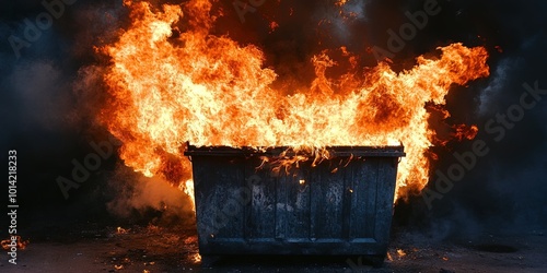 dumpster fire  photo