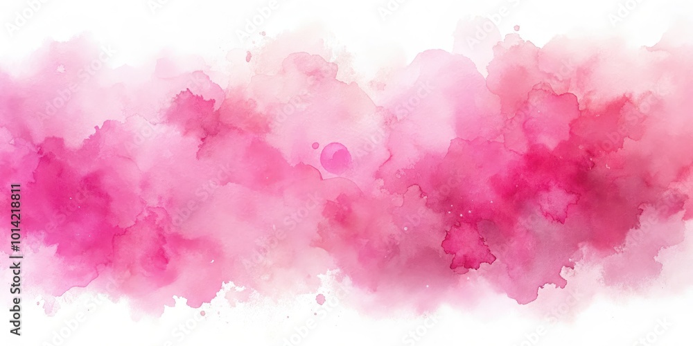 Fototapeta premium Abstract watercolor painting with soft, blended shades of pink, evoking a delicate and ethereal atmosphere