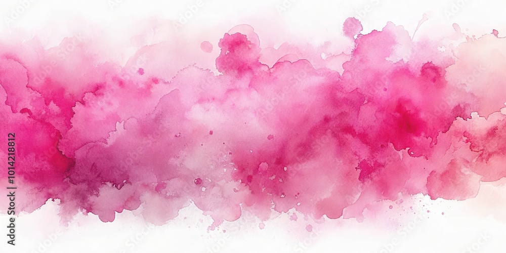 Fototapeta premium Abstract Watercolor Background with Pink and White Hues, Perfect for Digital Design and Artistic Expression