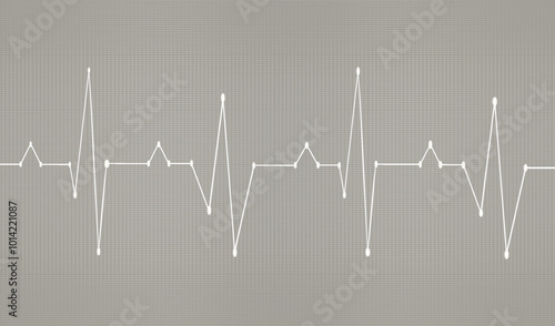 Cardiogram of the heart rate. Gray heart rate illustration. Vector illustration EPS 10