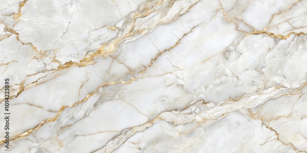 A seamless pattern of white marble with delicate golden veins, ideal for various design applications. A seamless pattern of white marble with delicate golden veins, ideal for various design applications.