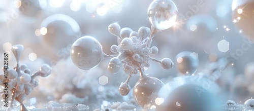 Captivating Crystalline Snowflake Clusters Icy Abstractions in Ethereal Winter Wonderland  Mesmerizing macro photography showcasing the intricate shimmering