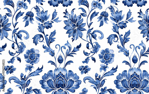 Retro style floral texture art background