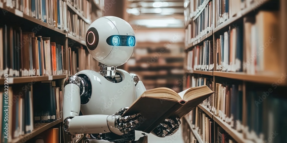 robot stealing book robot stealing book